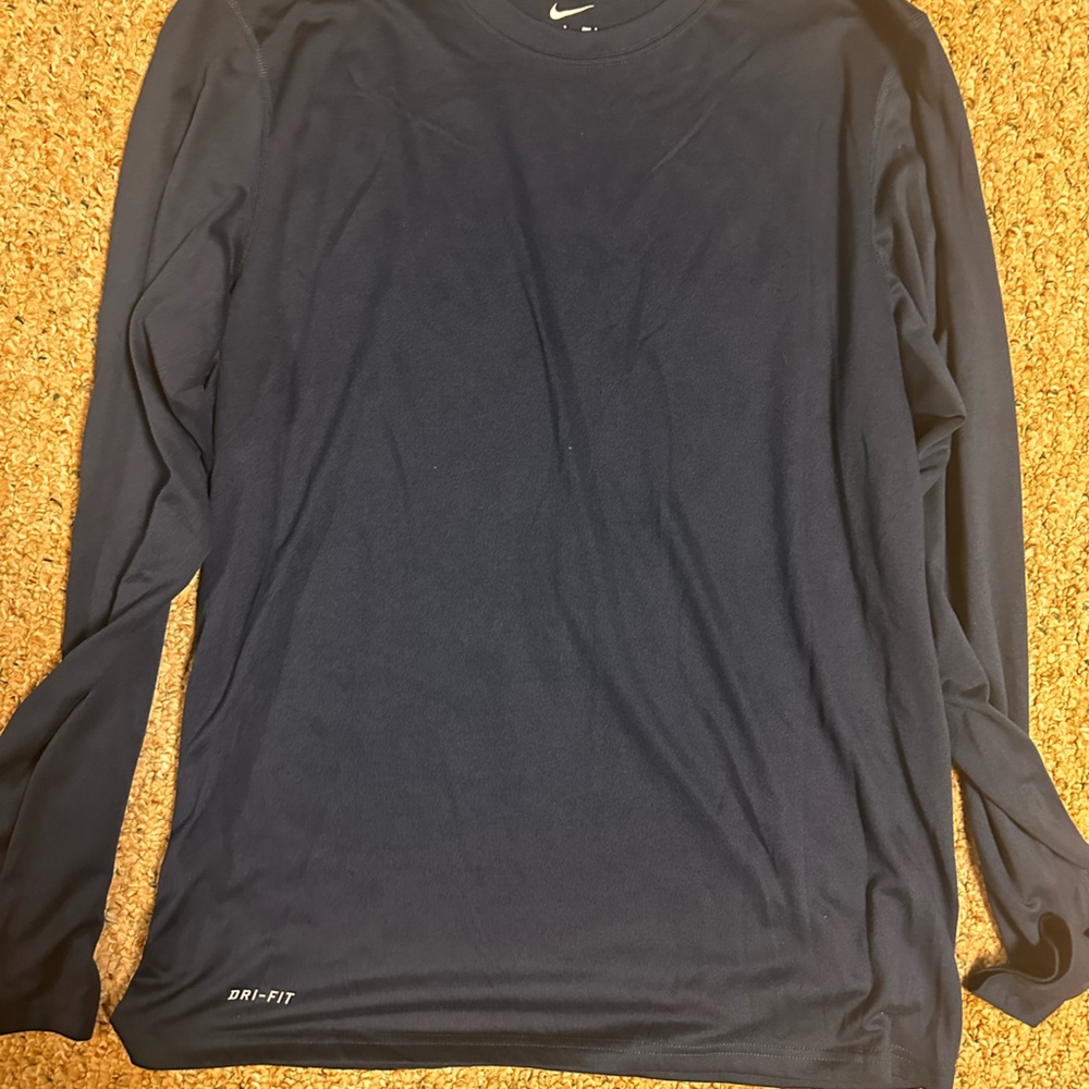 Nike Men's Navy Blue Dri-FIT Shirt